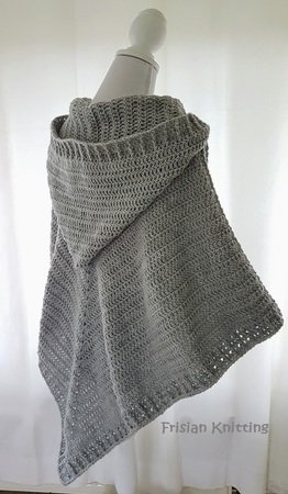 Pattern hooded poncho
