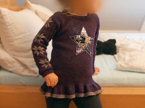 Sternenpullover mit Wendepailletten Gr. 98 - 110