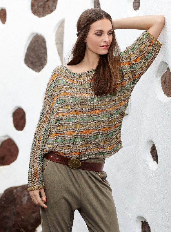 Strickanleitung Streifenpulli Laney