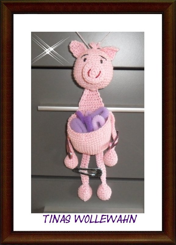 Haarspangenhalter, Haargummihalter Schwein