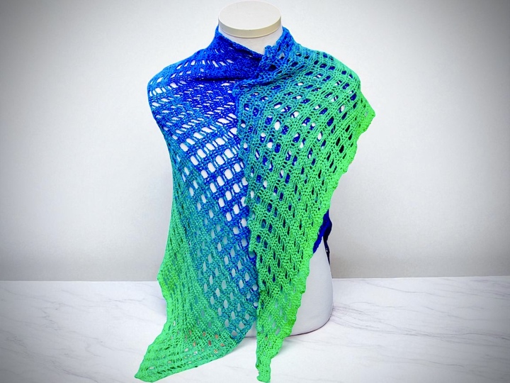 Triangular Scarf Window View - Crochet Pattern