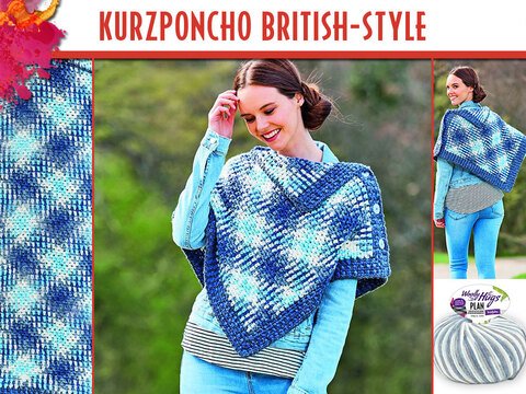 Kurzponcho British-Stile