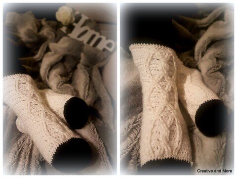 Gehäkelte Kuschelsocken mit gewundenen Reliefzopf (Gr. 38-44)