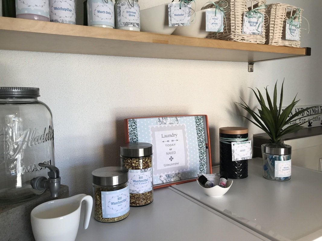 Etiketten Vorlage Waschküche DIY