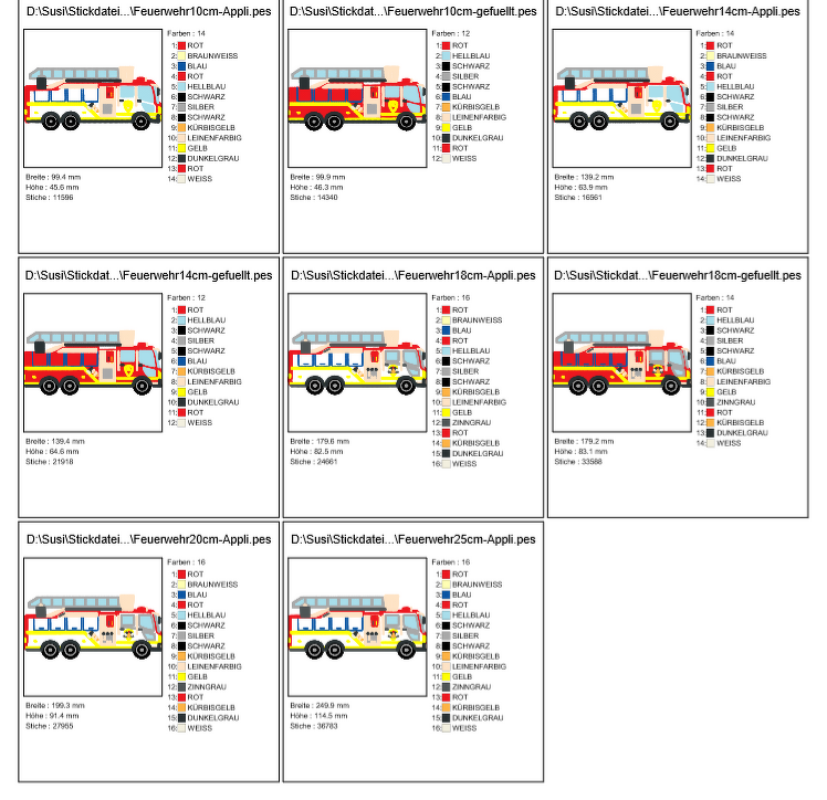 Feuerwehr Stickdatei - Bild 4