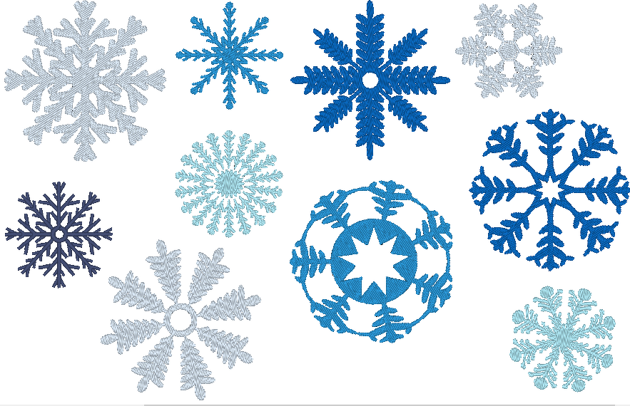 Mega Set Schneeflocken Stickdatei - Bild 3