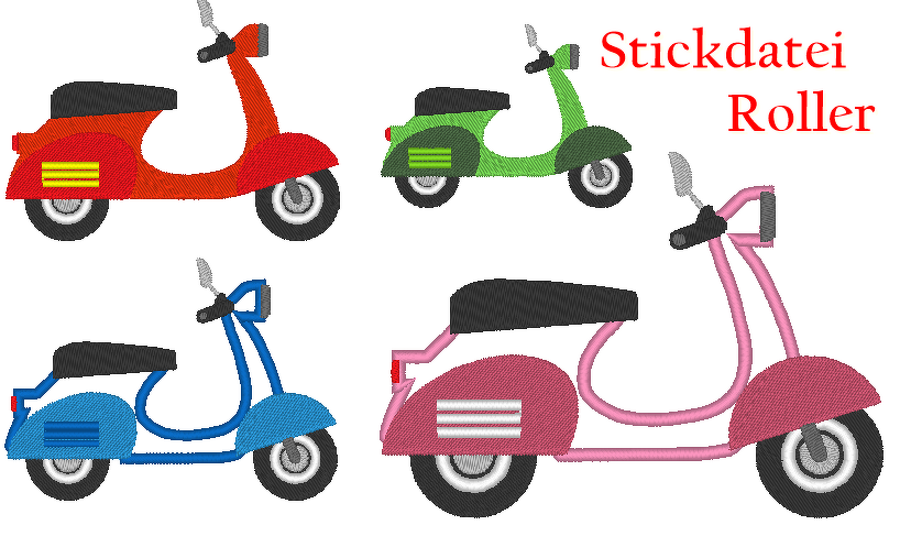 Motorroller Stickdatei