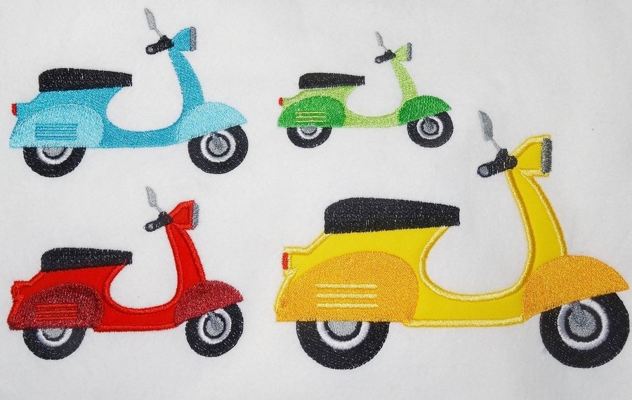 Motorroller Stickdatei - Bild 2