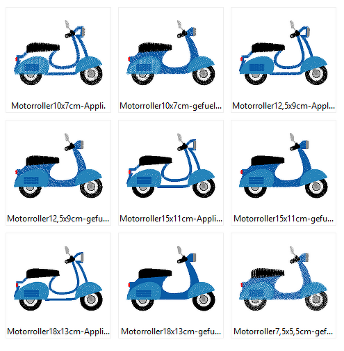 Motorroller Stickdatei - Bild 4