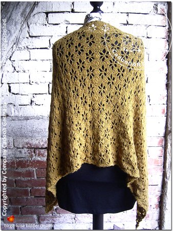 Desert Flower - large stole/shawl - crochet pattern