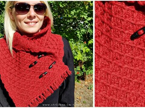 Häkelanleitung für Schalkragen mit Fransen - Halswärmer | Neckwarmer #5