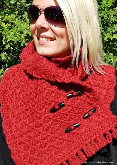 Crochet Pattern for Cowl with Fringes | Neckwarmer #5