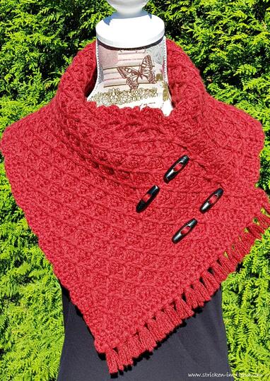 Crochet Pattern for Cowl with Fringes | Neckwarmer #5