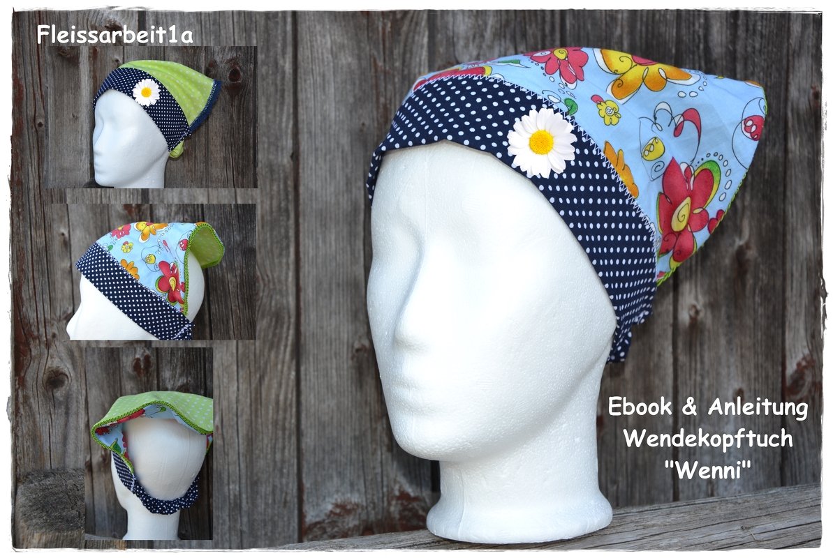 E-Book &amp; Schnitt  Wendekopftuch "Wenni"