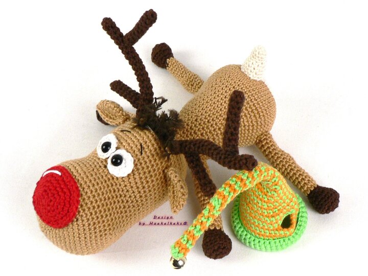 Rentier "Rotnase" -- Häkelanleitung von Haekelkeks®
