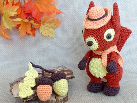 Louis, das listige Eichhörnchen – Amigurumi Häkelanleitung