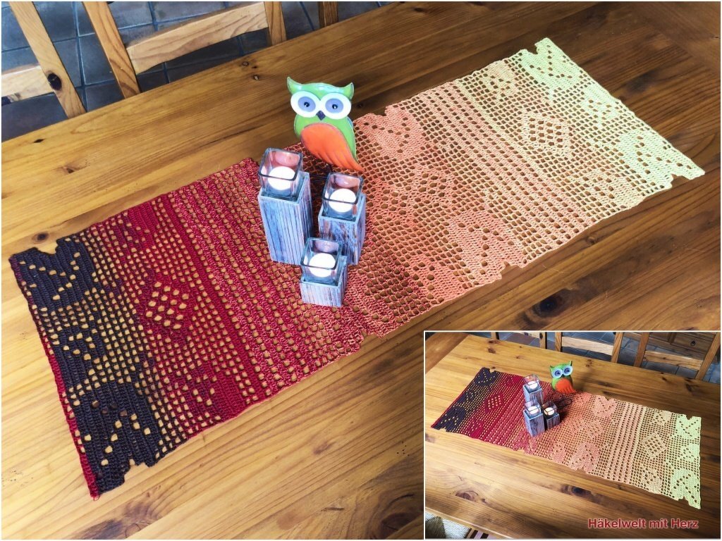 Häkeln / Tischläufer "Herbstgefühle"