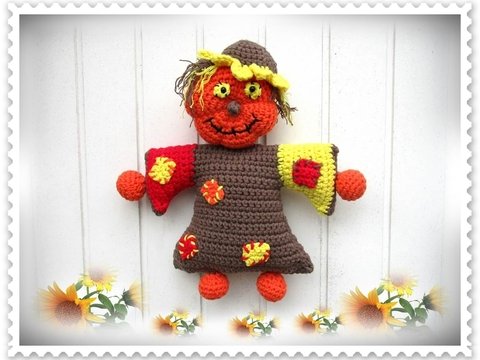 Häkelanleitung Deko / Vogelscheuche Else