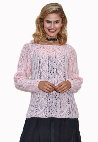 Strickanleitung Raglan-Pulli Rose
