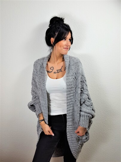 125 Strickanleitung Cardigan Seelenwärmer Kuschelzeit oversize