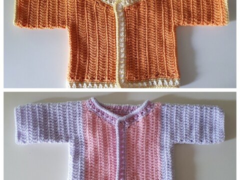Gehäkelte Babyjacke  - ab Gr. 50