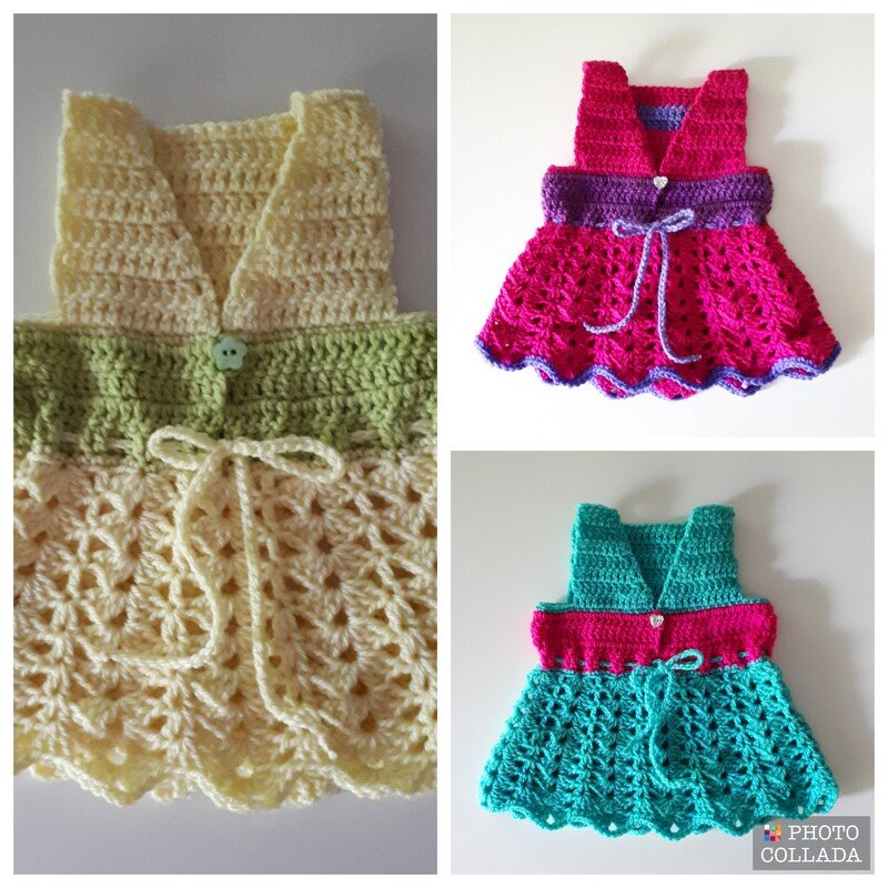 Gehäkeltes Kleid oder Tunika für Babys - ab Größe 50