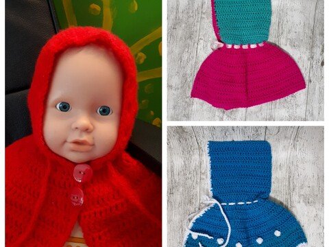 Gehäkelter Umhang "Rotkäppchen" - ab Größe 50