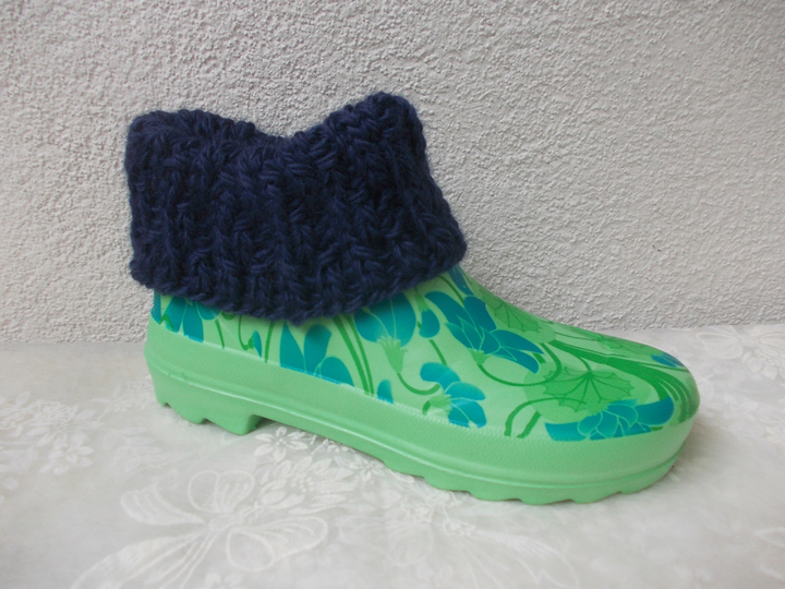 Strickstulpen für Gummistiefel/Boots, f. Erwachsene/Kinder, 4 Mustervarianten, unisex
