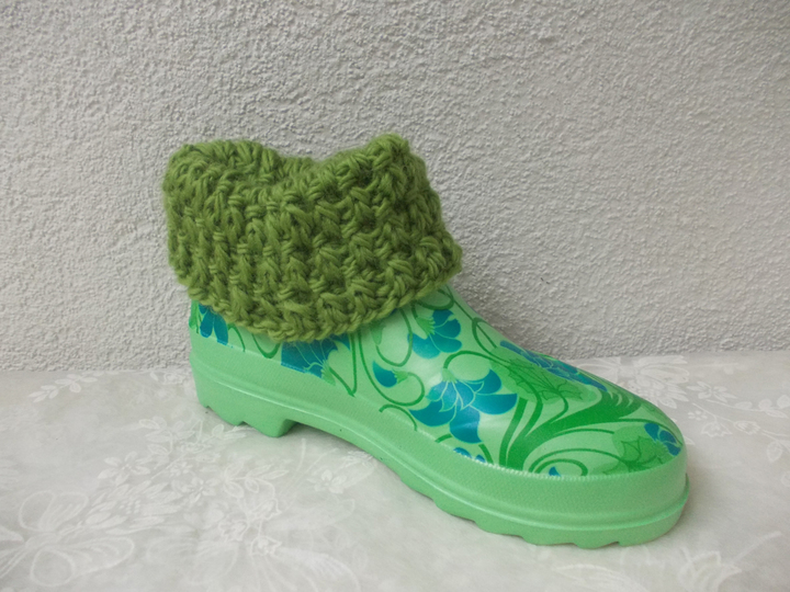 Strickstulpen für Gummistiefel/Boots, f. Erwachsene/Kinder, 4 Mustervarianten, unisex