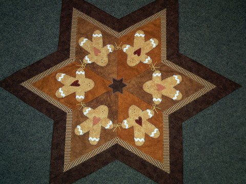 "Lebkuchenstern" Patchwork Tischdecke