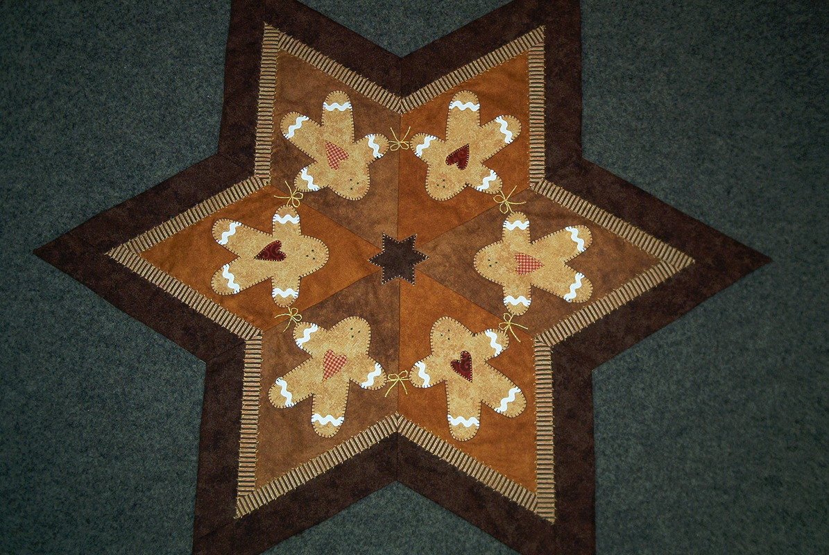 "Lebkuchenstern" Patchwork Tischdecke