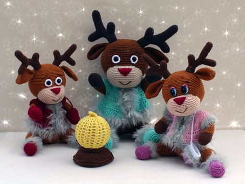 Häkelanleitung Elli, der frierende Elch