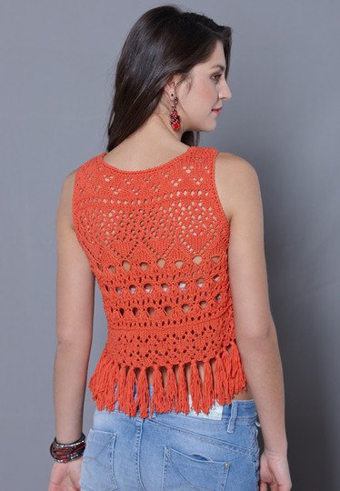 Strickanleitung Top Keke mit Häkelelementen