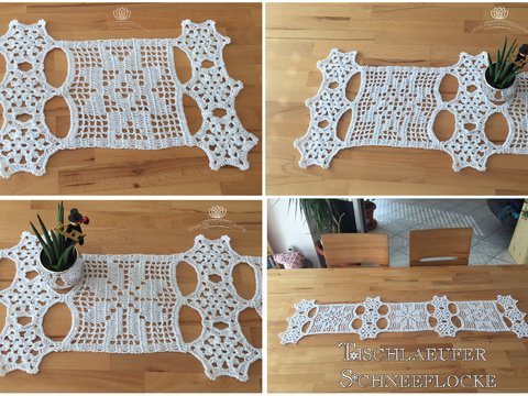 Tischläufer Schneeflocke