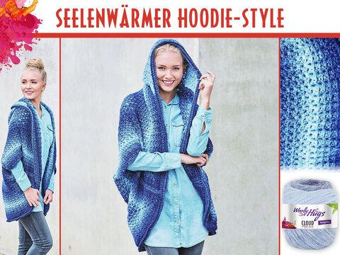 SEELENWÄRMER HOODIE-STYLE, gehäkelt