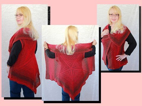 Häkelanleitung Weste // Longweste // Jacke V