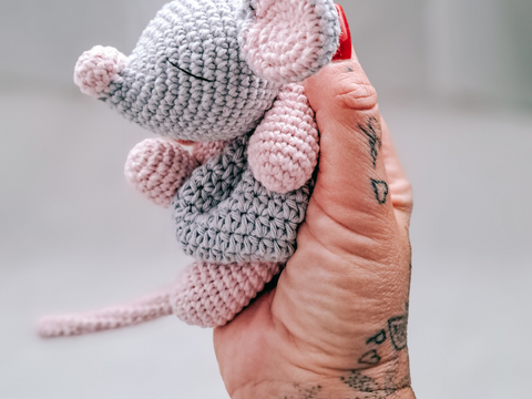 Häkelanleitung für Maus als Schnuffeltuch, Schmusetuch häkeln, Maus häkeln