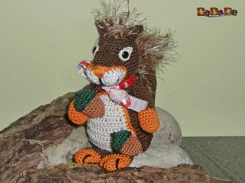 Geschenke-Tasche oder Adventskalender Tiere, Eichhörnchen - gehäkelt von Dadade