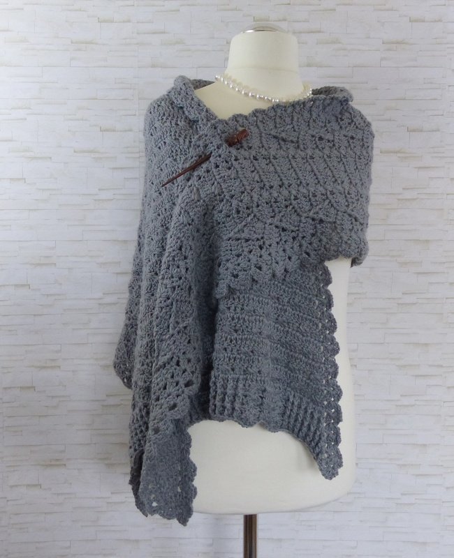 "Eisdrache" gehäkelter Drachenschwanz / Schal - Bild 3