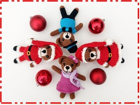 Häkelanleitung Bär "Weihnachtsbärli oder auch Mr. und Mrs. Bär"