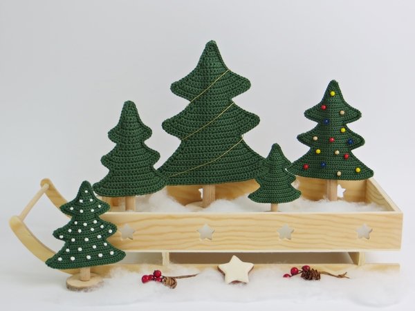 Häkelanleitung - Deko-Weihnachtsbäume - Tannenbäume in verschiedenen Größen