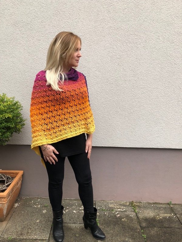 Häkelanleitung 2 in 1 Poncho/Looptuch "Deluxe" - alle Größen - Bild 2