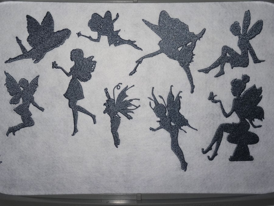 Fee Silhouetten Stickdatei - Bild 5