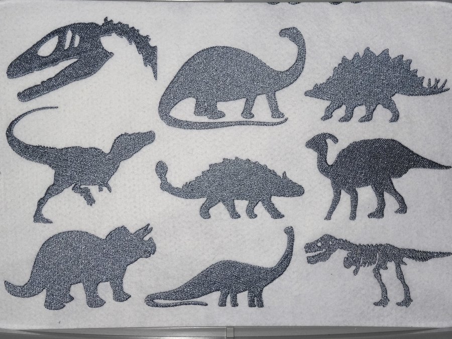 Dino Silhouetten Stickdatei - Bild 5