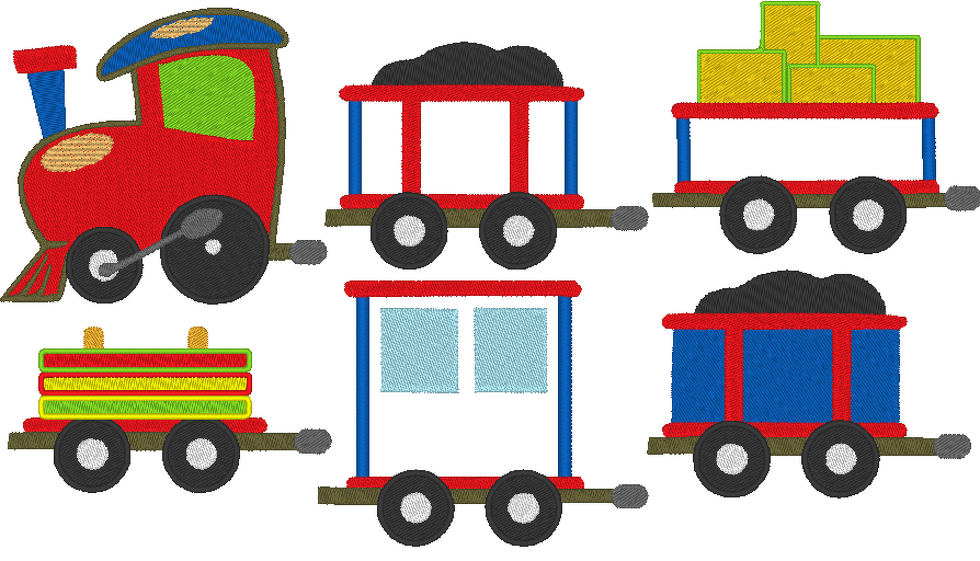 Lok Eisenbahn Stickdatei - Bild 3