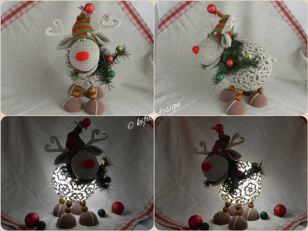 Häkelanleitung Lampe Lorenz Rentier / Dekoidee - Bild 4