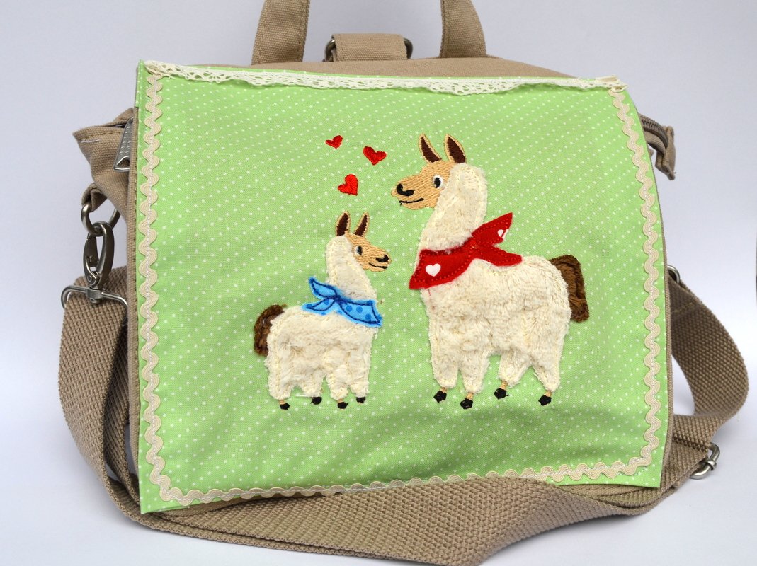 Stickdatei Lama Love für den 13x18cm Rahmen