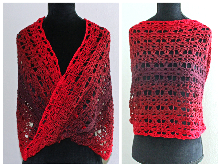 Crochet pattern - Twisted Infinity Scarf "La Rose"