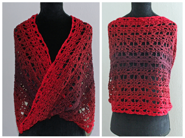 Crochet pattern - Twisted Infinity Scarf "La Rose"