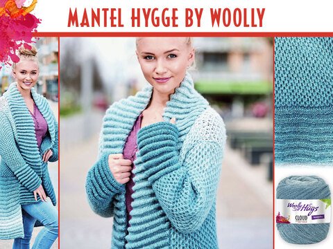 MANTEL HYGGE BY WOOLLY, gestrickt